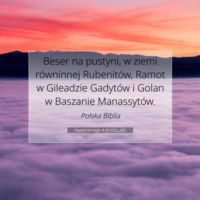 Powtórzonego 4:43 POLUBG Obraz Wersetu Biblijnego
