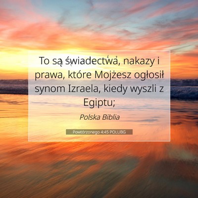 Powtórzonego 4:45 POLUBG Obraz Wersetu Biblijnego