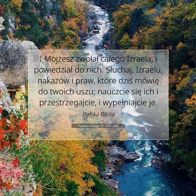 Powtórzonego 5:1 POLUBG Obraz Wersetu Biblijnego