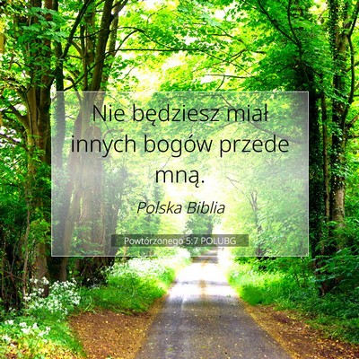 Powtórzonego 5:7 POLUBG Obraz Wersetu Biblijnego