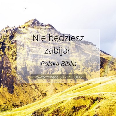 Powtórzonego 5:17 POLUBG Obraz Wersetu Biblijnego