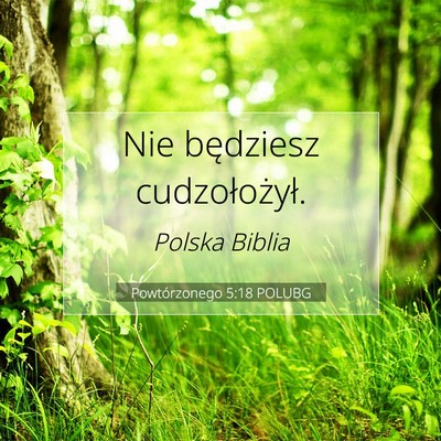 Powtórzonego 5:18 POLUBG Obraz Wersetu Biblijnego