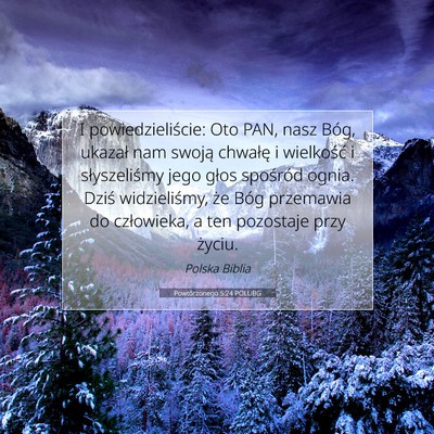 Powtórzonego 5:24 POLUBG Obraz Wersetu Biblijnego