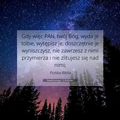 Powtórzonego 7:2 POLUBG Obraz Wersetu Biblijnego