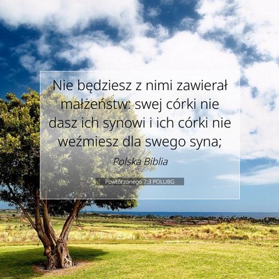 Powtórzonego 7:3 POLUBG Obraz Wersetu Biblijnego