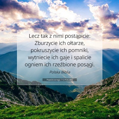 Powtórzonego 7:5 POLUBG Obraz Wersetu Biblijnego