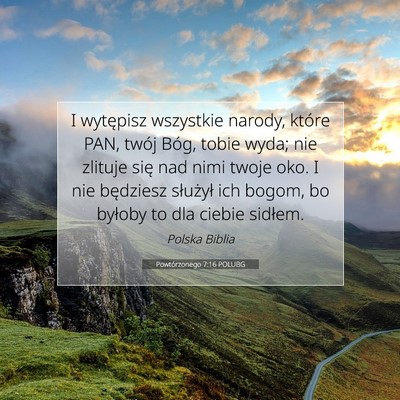 Powtórzonego 7:16 POLUBG Obraz Wersetu Biblijnego