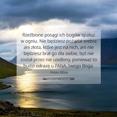 Powtórzonego 7:25 POLUBG Obraz Wersetu Biblijnego