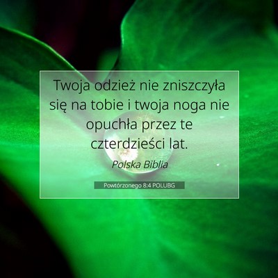 Powtórzonego 8:4 POLUBG Obraz Wersetu Biblijnego
