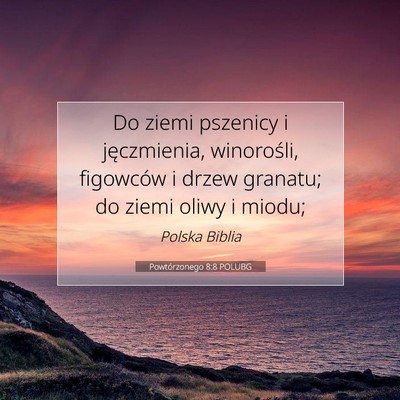 Powtórzonego 8:8 POLUBG Obraz Wersetu Biblijnego