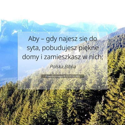 Powtórzonego 8:12 POLUBG Obraz Wersetu Biblijnego