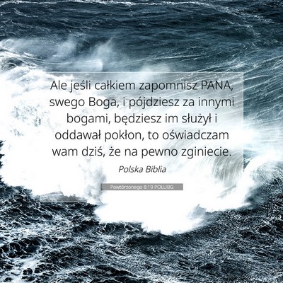 Powtórzonego 8:19 POLUBG Obraz Wersetu Biblijnego
