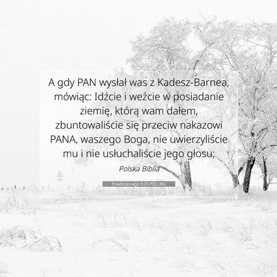 Powtórzonego 9:23 POLUBG Obraz Wersetu Biblijnego