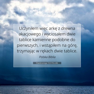 Powtórzonego 10:3 POLUBG Obraz Wersetu Biblijnego