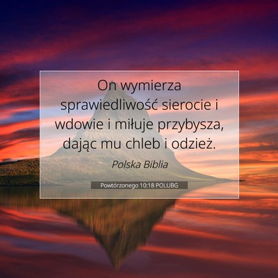 Powtórzonego 10:18 POLUBG Obraz Wersetu Biblijnego