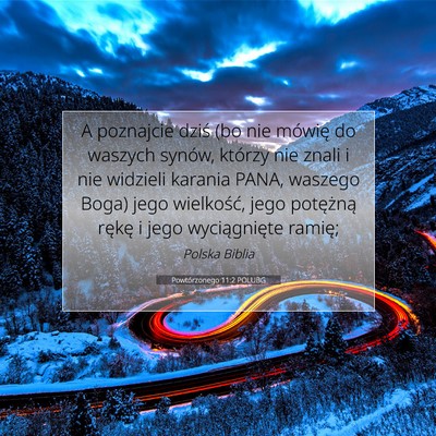 Powtórzonego 11:2 POLUBG Obraz Wersetu Biblijnego