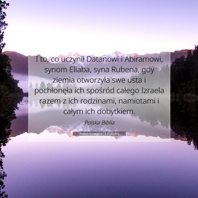 Powtórzonego 11:6 POLUBG Obraz Wersetu Biblijnego