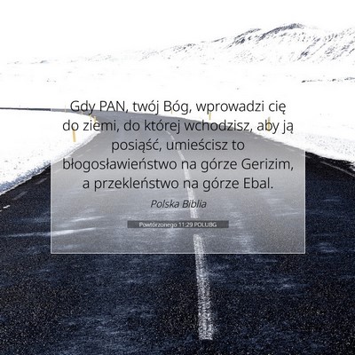 Powtórzonego 11:29 POLUBG Obraz Wersetu Biblijnego