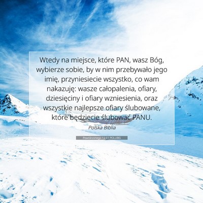 Powtórzonego 12:11 POLUBG Obraz Wersetu Biblijnego