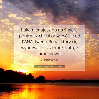 Powtórzonego 13:10 POLUBG Obraz Wersetu Biblijnego