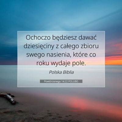 Powtórzonego 14:22 POLUBG Obraz Wersetu Biblijnego