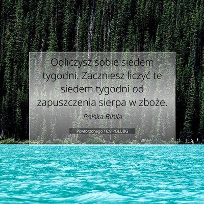 Powtórzonego 16:9 POLUBG Obraz Wersetu Biblijnego