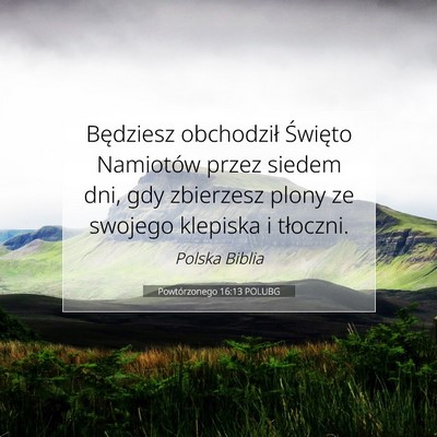 Powtórzonego 16:13 POLUBG Obraz Wersetu Biblijnego