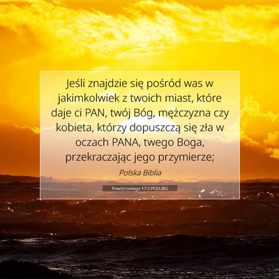Powtórzonego 17:2 POLUBG Obraz Wersetu Biblijnego