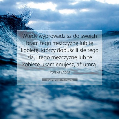 Powtórzonego 17:5 POLUBG Obraz Wersetu Biblijnego