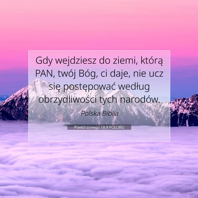 Powtórzonego 18:9 POLUBG Obraz Wersetu Biblijnego