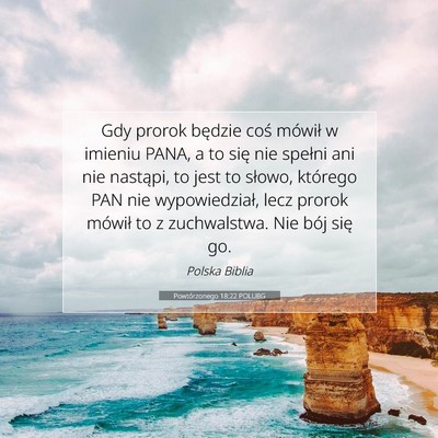 Powtórzonego 18:22 POLUBG Obraz Wersetu Biblijnego