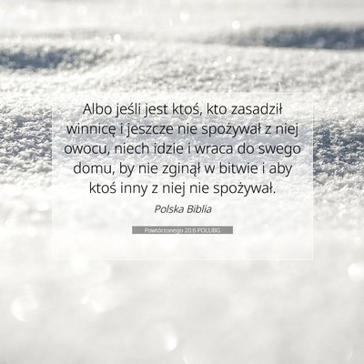 Powtórzonego 20:6 POLUBG Obraz Wersetu Biblijnego