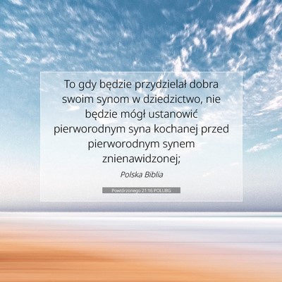 Powtórzonego 21:16 POLUBG Obraz Wersetu Biblijnego
