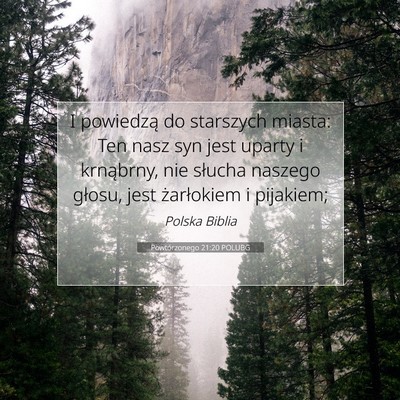 Powtórzonego 21:20 POLUBG Obraz Wersetu Biblijnego