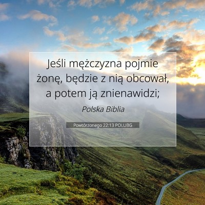 Powtórzonego 22:13 POLUBG Obraz Wersetu Biblijnego