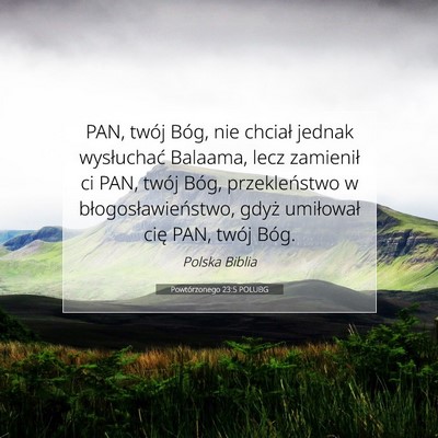 Powtórzonego 23:5 POLUBG Obraz Wersetu Biblijnego