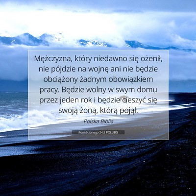 Powtórzonego 24:5 POLUBG Obraz Wersetu Biblijnego