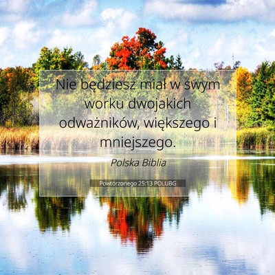 Powtórzonego 25:13 Werset Biblijny Wyjaśniony