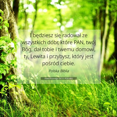 Powtórzonego 26:11 POLUBG Obraz Wersetu Biblijnego