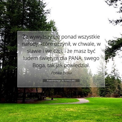 Powtórzonego 26:19 POLUBG Obraz Wersetu Biblijnego