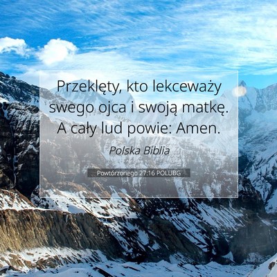 Powtórzonego 27:16 POLUBG Obraz Wersetu Biblijnego