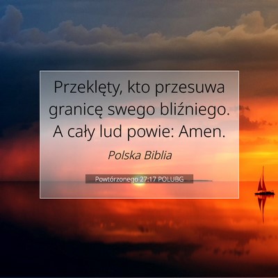 Powtórzonego 27:17 POLUBG Obraz Wersetu Biblijnego