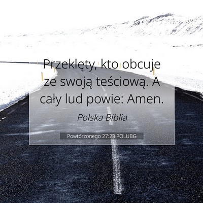Powtórzonego 27:23 POLUBG Obraz Wersetu Biblijnego