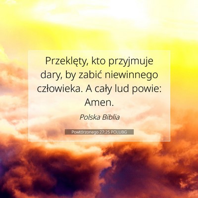 Powtórzonego 27:25 POLUBG Obraz Wersetu Biblijnego