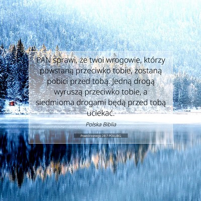 Powtórzonego 28:7 POLUBG Obraz Wersetu Biblijnego