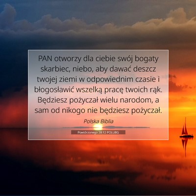 Powtórzonego 28:12 POLUBG Obraz Wersetu Biblijnego