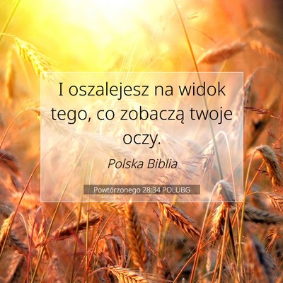 Powtórzonego 28:34 POLUBG Obraz Wersetu Biblijnego