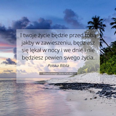 Powtórzonego 28:66 POLUBG Obraz Wersetu Biblijnego