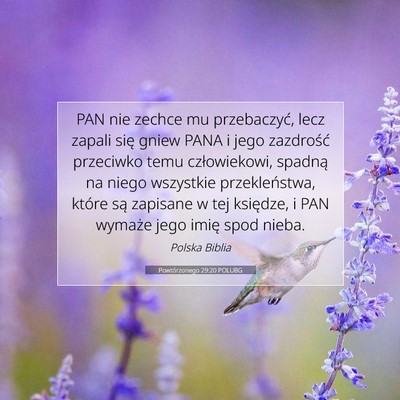 Powtórzonego 29:20 POLUBG Obraz Wersetu Biblijnego