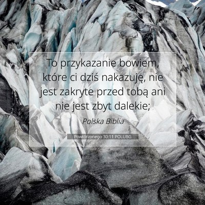Powtórzonego 30:11 POLUBG Obraz Wersetu Biblijnego